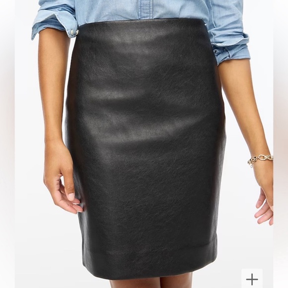 J Crew Faux Leather Pencil Skirt (NWT) - Picture 4 of 4